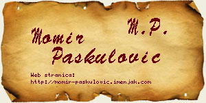 Momir Paskulović vizit kartica